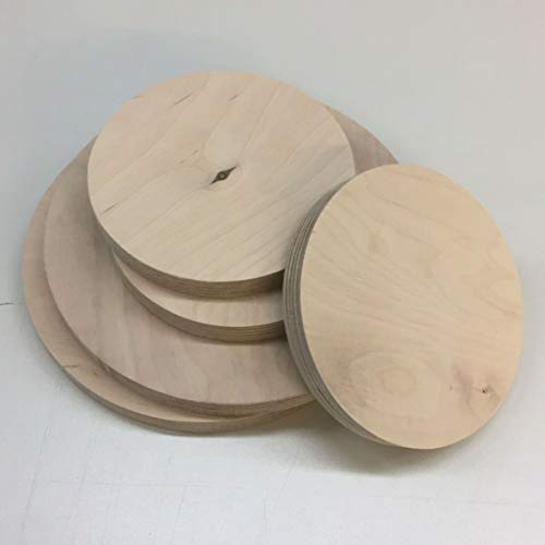 Runde Holzscheibe Holz Rund Birke Multiplexplatte Scheibe Multiplex Tischplatte Rundholz (Stärke/Dicke 21mm, Ø 120mm) – Bild 3