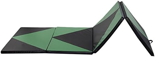 NEW folding excersize mat Gymnastics Mat Thick Folding Panel Gym Exercise Green/Black 4'x10'x2"