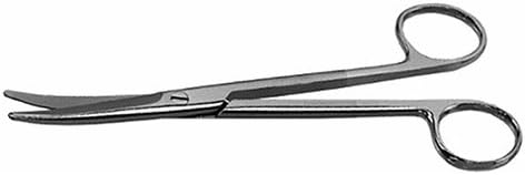Precision Medical Devices Mayo Scissors, Curved, Stainless Steel 6 3/4 Inch, M9103-5117 (1 Per Pack)