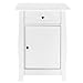 Bonnlo White Nightstand, Small Nightstand with Drawer and Door Cabinet, Wood Nightstand with Storage Organizer, Bedside Table with Drawers, Bedroom Nightstand, End Tables Living Room, Kids' Room, Dorm