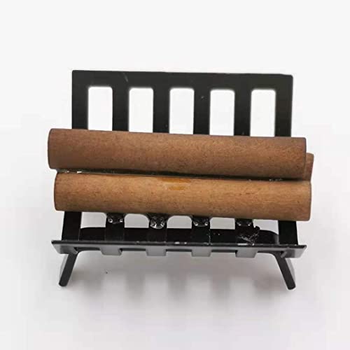 SXFSE 1:12 Dollhouse Miniature BBQ Grill Oven Model, Roasting Cart Firewood Rack Holder Cooking Tool Kitchen Accessories