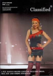Sexy Santa's Helper Costume, Various Sizes (Women: 8-10)