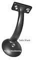 Ascension Stair Parts 3003LA-SB Long Arm Satin Black Heavy Duty Handrail Bracket