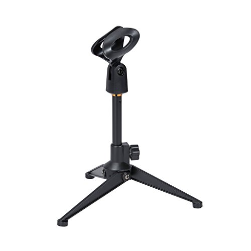 image for Bearstar Universal Adjustable Desk Microphone Stand Portable Foldable 