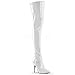 Pleaser Women's Seduce 3028 Ribbon Stretch Thigh Boot, Red, Size 6