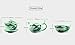 XDOBO High End Celadon Tea Set Hand-painted Kung Fu Tea Set Chinese Traditional Celadon Kiln Ceramics Teapot Vintage China Style Porcelain Handmade Kung Fu Tea Set – Set of 8 (Landscape)