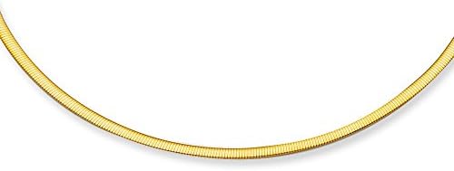 14k Two Tone Yellow And White Gold 18 Inch 2.5mm Reversible Omega Necklace