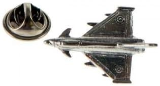 Ashton and Finch Eurofighter Typhoon Aeroplane Pewter Lapel Pin Badge - Fun Novelty Gift Idea