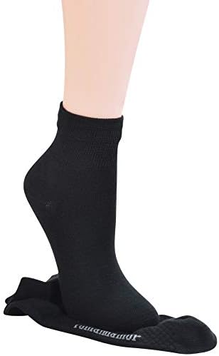 Yomandamor 5 Pairs Womens Bamboo Non-binding Massaging Ankle Casual Socks with Seamless Toe