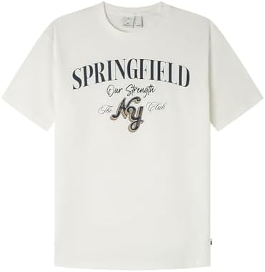 T-shirt com o logótipo, marfim, M