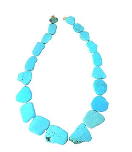 36 inch Long Chunky Turquoise Statement 