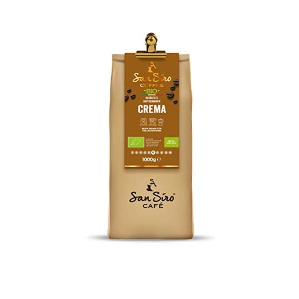 SanSiro® BIO Kaffeebohnen 1000g | CREMA | Traditionelle Trommelröstung | Perfekte Arabica-Robusta-Mischung | Säurearm…