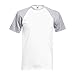 Fruit Of The Loom Mens Short Sleeve Baseball T-Shirt (L) (White/Kelly Green)