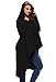 Dokotoo Womens Casual Fashion Fall High Low Tunic Sweatshirts String Hoodie With Pocket Large Black