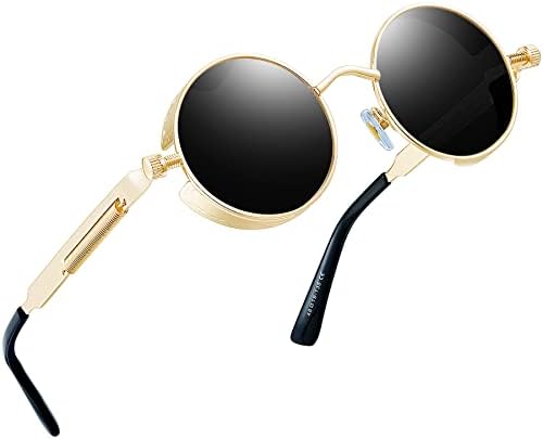 Joopin Polarized Round Sunglasses Women Men Circle Steampunk Sun - Main Image