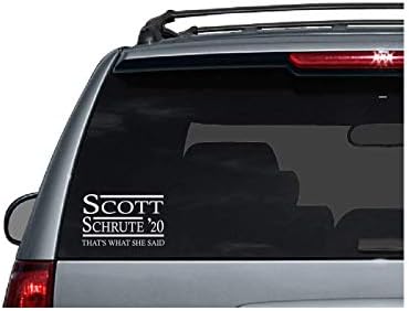 Michael Scott Dwight Schrute 2020 for President White Car Decal Vinyl Bumper Sticker Automobile Accessory