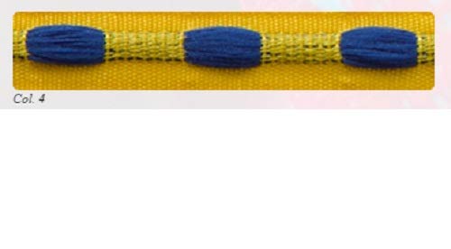 Berisfords Bobble Ribbon, Sunflower/Royal, 10mm