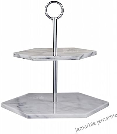 JEmarble 2-Tier Dessert Plate (Hexagonal) (Premium Quality)