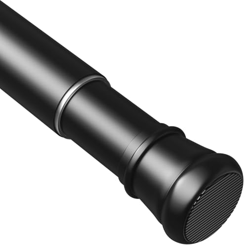 Extendable Pressure Curtain Pole for Pressure Curtains Shower Stick Stick for Pressure Curtain Rod for Windows Shower Closet Black 190 – 360 cm Diameter 32 mm