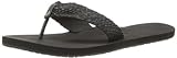 Reef Women's Mallory Scrunch Flip Flop,Black/Metallic,9 M US