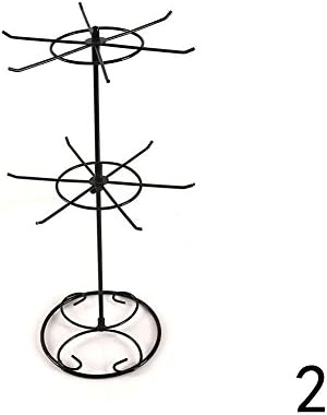 Hestio Rotating Metal Jewelry Organizer 3 Tier Necklace/Bracelet/Earring/Ring Jewelry Organizer Display Rack (41cm, Black)