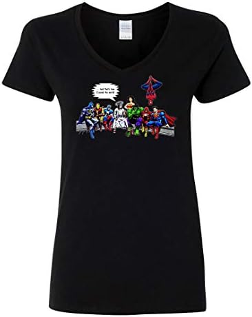 Five Up Tees and That's How I Saved The World Jesus Superheroes Women's V-Neck T-Shirt
