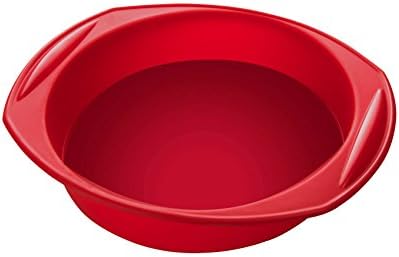 Aokinle Silicone Baking Pan,9 inch Round Cake Pan,Non-Stick,BPA Free,Cakecup Molds,Red Cake Bakeware