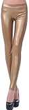 Pandolah Women's Faux Leather Stretchy Low Waist Leggings