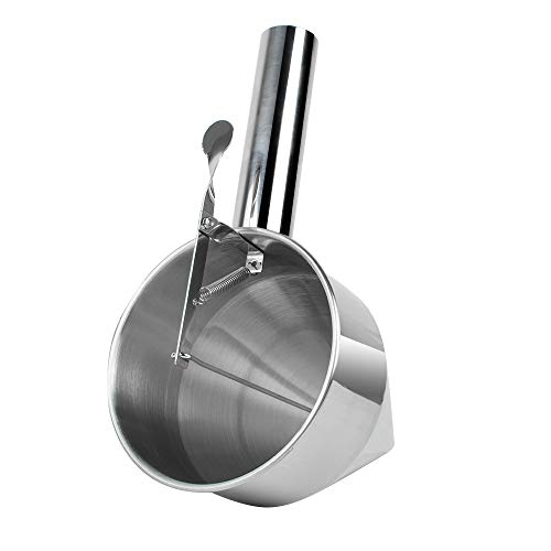 Denshine Donut Cupcake Waffle Batter Dispenser Funnel, Confectionery Funnel, Pancake Batter Dispenser Maker Helper With Rack Home Kitchen DIY Baking Decorating Tool Funnel 1000ml Stainless Steel - Thumbnail 5