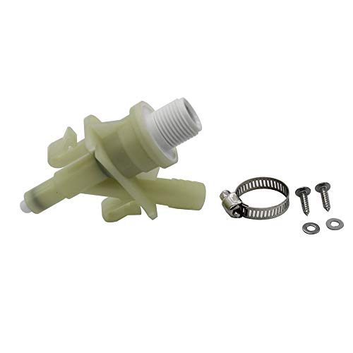 New Durable Plastic RV Water Valve Assembly Camper Trailer Toilet