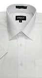 OmegaTux Men's Short Sleeve Solid Color Dress Shirt