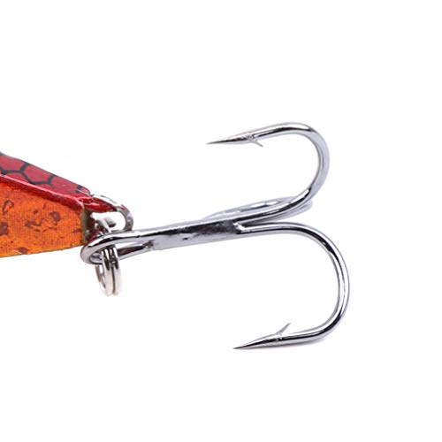 Yunzee Lead Bait Hook Hard Jigs Diving Sea Fishing Lures Popper Baits Tackle Saltwater Freshwater Lures Sinking Jigging Bait,Yellow
