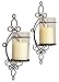 Raphael Rozen Modern Glass Sconce Set: 2 Piece Wall Mounted Decorative Candle Holder Set: Clear Glass Holders