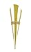 Darice VL1162-09, Lapel Pin Vase with Braid Trim, Gold