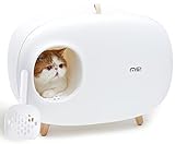 MS!MAKE SURE Cat Litter Box with Lid Pretty Kitty