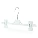 Hangerworld 25 White 15inch Plastic Coat Clothes Garment Pants Skirt Hangers Adjustable Clips