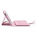 SUPERNIGHT Wireless Bluetooth Silicone Keyboard PU Leather Tablet Stand Case for Samsung Galaxy Tab 3 7.0 inch 7'' T210 T211 P3200 P3210-Pink