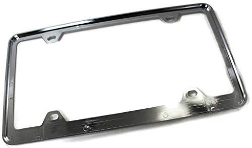 Air Force Retired Slim ABS Plastic License Plate Tag Frame Mirror Chrome Cap (Certified Refurbished)