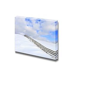 Fresh Snow on a Dyke in Winter Wall Decor
