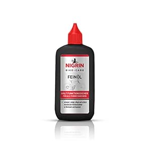 NIGRIN BIKE-CARE Fijnolie, 100 ml fles, fijne mechanische olie, voor hobby en werkplaats, hars- en zuurvrij, grijs