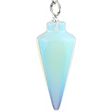 SUNYIK Opal Opalite Gemstone Stone Healing Dowsing Reiki Chakra Pendulum Opalite