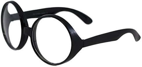 Super Large XXL Oversized Thick Frame Circle Round Clear Lens Glasses