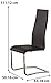 Coaster Home Furnishings - Montclair - Upholstered Dining Side Chairs - Contemporary High Back Design, Padded Seats - Dining Room, Kitchen - Set of 4 - Black & Chrome - 100515BLK