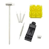 Magic&Shell Watch Band Link Pin Remover Professional Watchmaker Tools Watch Chain Adjust Repair Tool Kit - Holder, Remover, Hammer, Spring Bar Tool, Punch