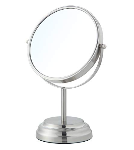 image for SunnyPoint 8-inch Large Tabletop Two-Sided Swivel Vanity Mirror with 5