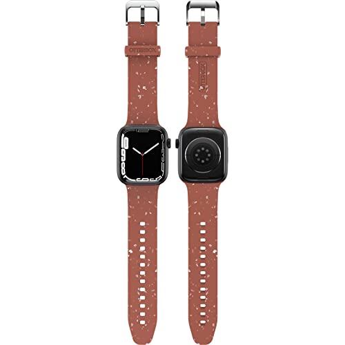 OtterBox Cinturino Terrus per Apple Watch 44/45/46mm, morbido al tatto e resistente all'usura, cinturino in Silicone per Apple Watch, con macchie vivaci in materiale riciclato, Rosso