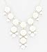 Color Bubble BIB Statement Fashion Necklace - Pure White