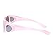 Womens Polarized Fit Over Glasses Sunglasses Oval Rhinestone Frame Pink