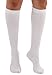 ABSOLUTE SUPPORT Made in USA - Mens Compression Socks for Circulation 20-30mmHg - Opaque Graduated Compression Stockings for Varicose Veins, Edema, Arthritis - White, Large - A104WH3