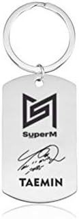 Fat Bear Kpop SuperM Stainless Steel Keychain EXO NCT 127 Key Chain Fashion Jewelry Fans Gifts-in Key Chains(H06)